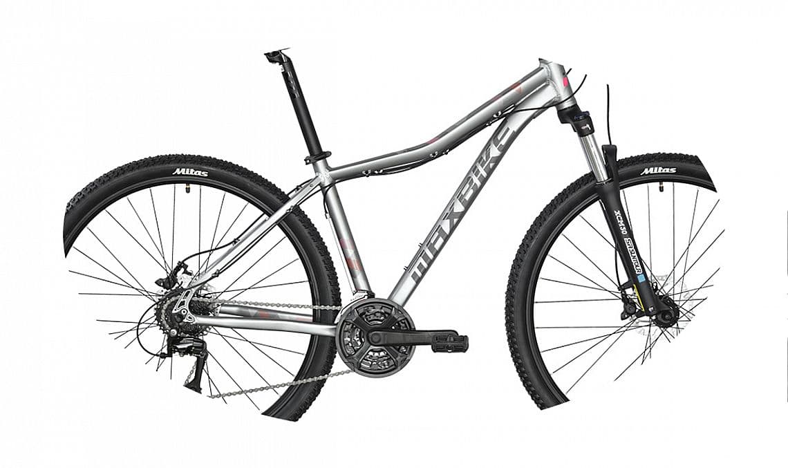 rám Maxbike M507-D 17" sivý matný + červená