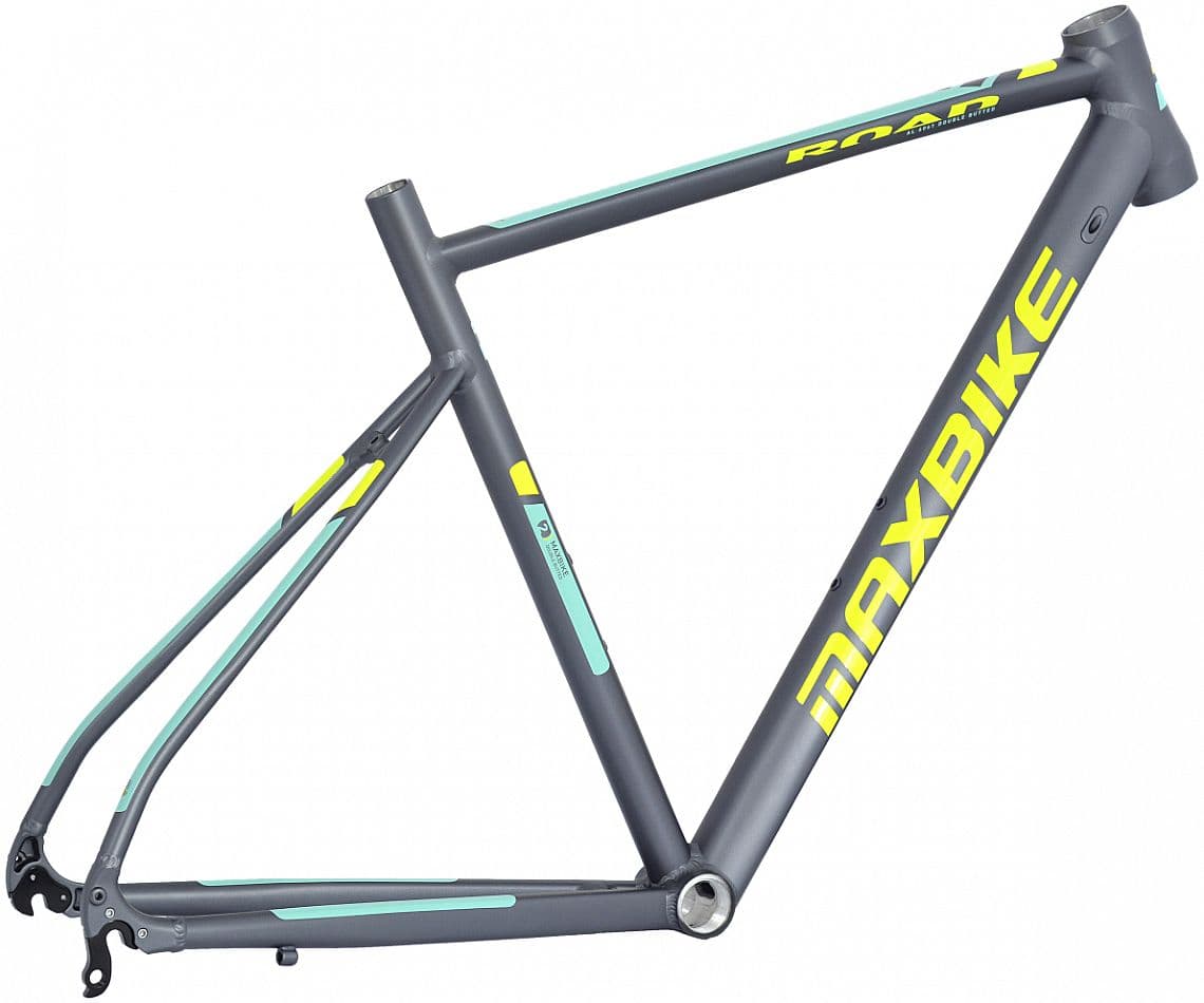 rám Maxbike ROAD 2020 480 matne sivý + tyrkys