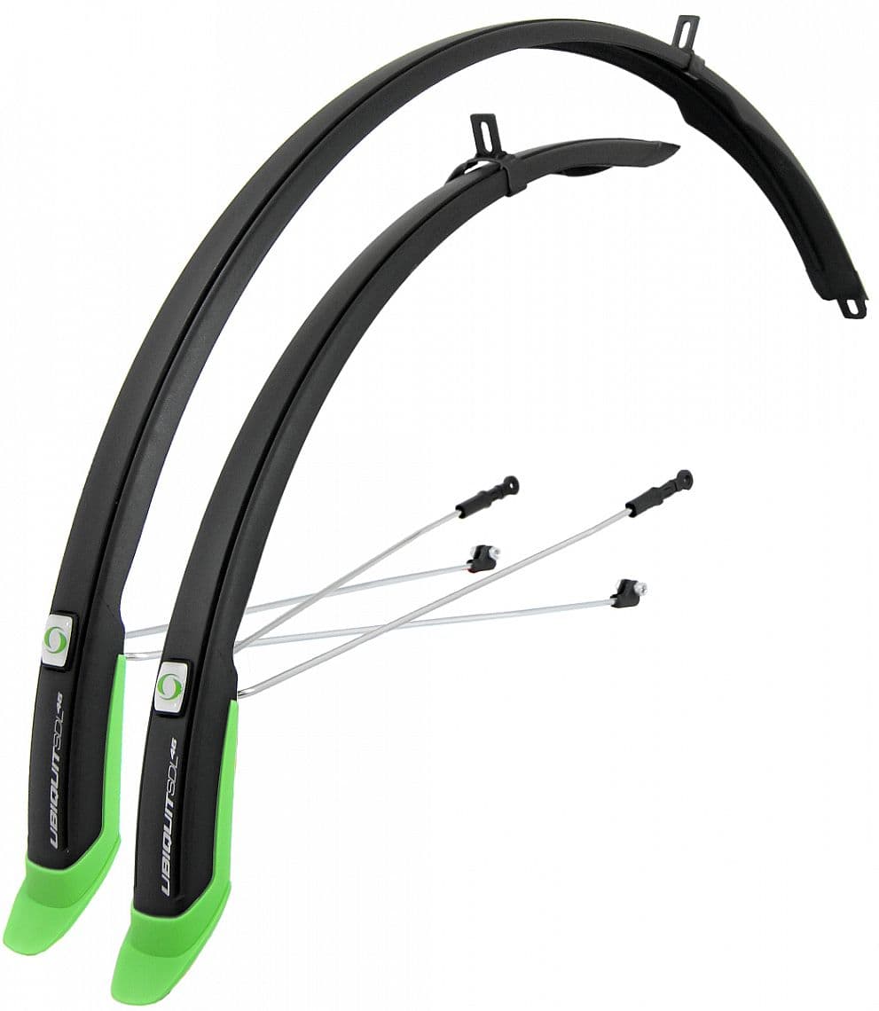blatníky 28" Simpla UBIQUIT 45 LONG čierno-zelený set