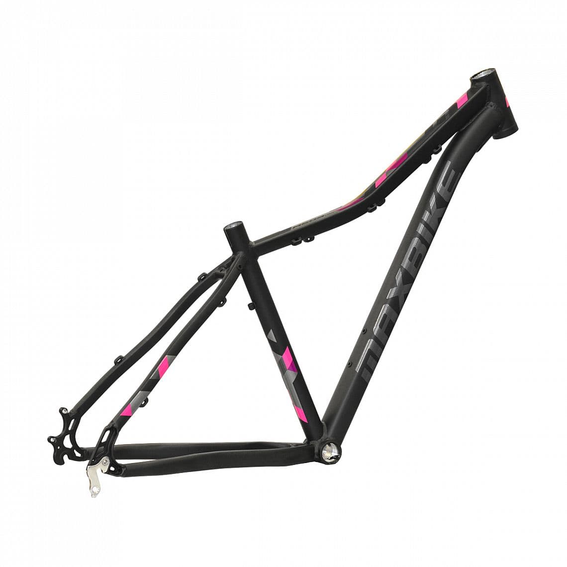 rám Maxbike M307-D 17" čierny matný + fialová V-brake/Disc