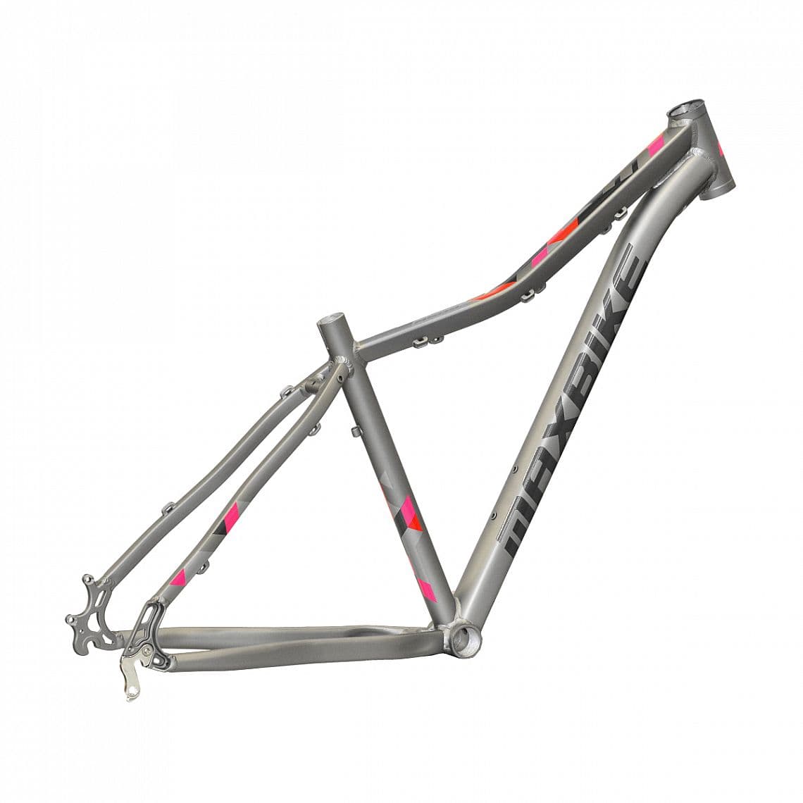 rám Maxbike M509-D 15" sivý matný + červená