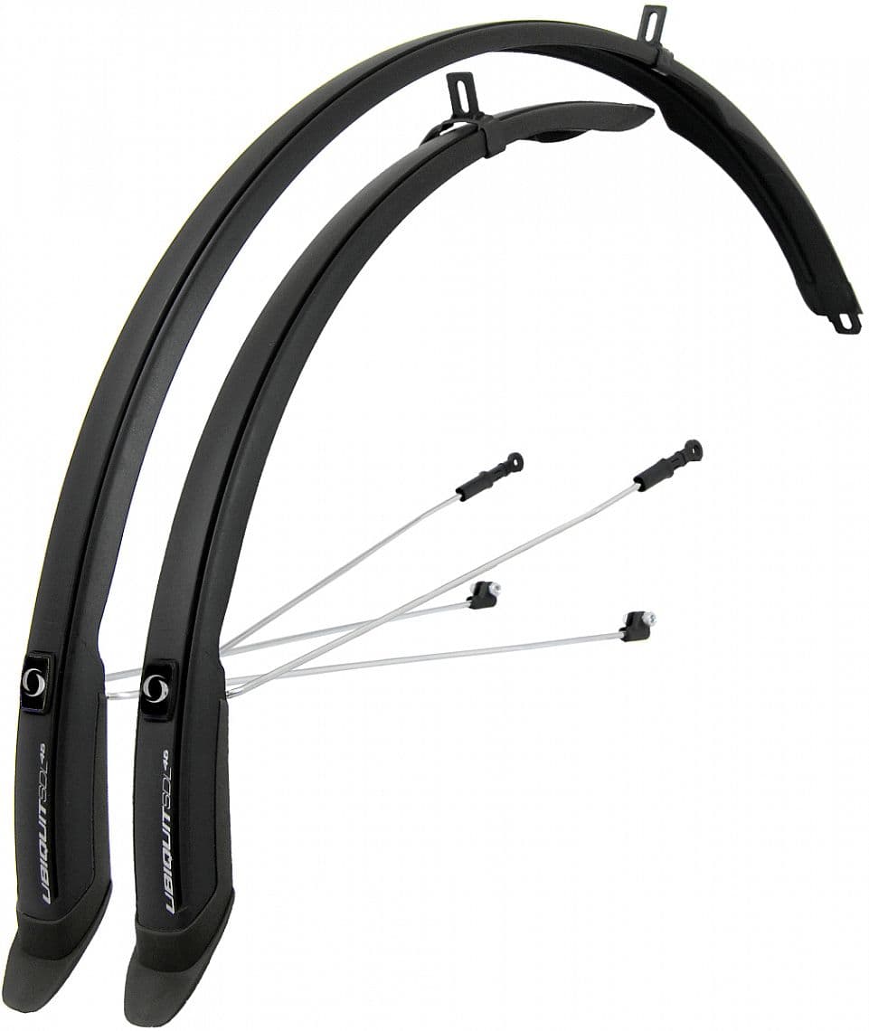 blatníky 28" Simpla UBIQUIT 45 LONG čierno-čierne set
