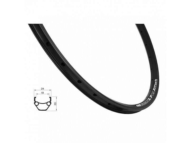 ráfik Dragon 622x19 čierny 32 dier DISC